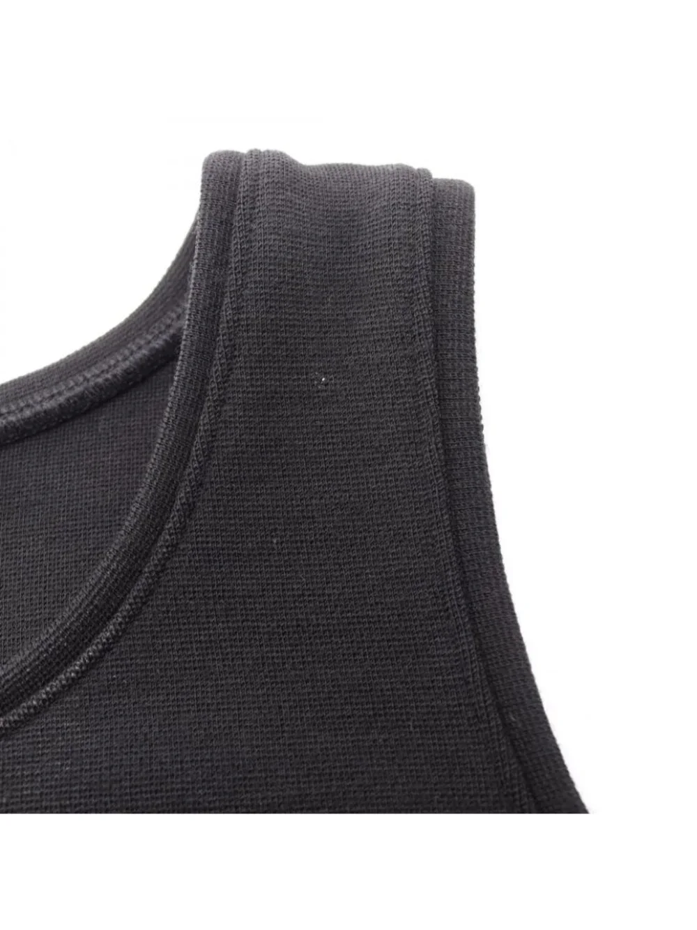 Chanel Tank Top CC Logo Ruffle Wool